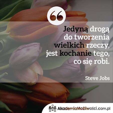 7-Jedyną drogą do tworzenia wielkich rzeczy, jest kochanie tego, co się robi-Akademia-Mozliwosci-cytat-motywacyjny